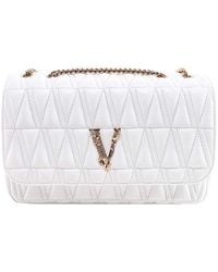 Versace - Matelass Leather Bag V Baroque Detail - Lyst