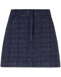 Emporio Armani - Wool Blend Mini Skirt - Lyst