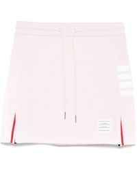 Thom Browne - 4Bar Cotton Mini Skirt - Lyst