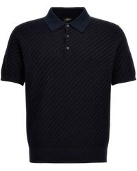 Brioni - Woven Knit Polo Shirt - Lyst