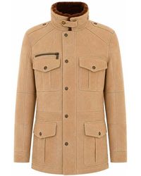 Brunello Cucinelli - Waxed Shearling Safari Jacket - Lyst