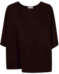 P.A.R.O.S.H. - Short Sleeve Blouse With Cady Belt - Lyst