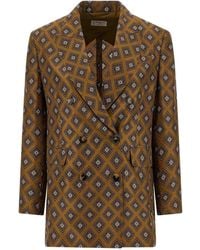 Alberto Biani - Tie-Print Blazer - Lyst