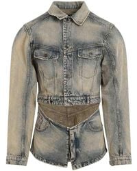 Egonlab - Cutout Denim Jacket - Lyst