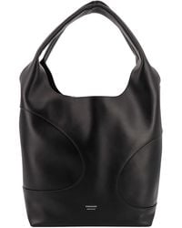 Ferragamo - Leather Shoulder Bag With Logo Print - Lyst