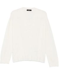 Fabiana Filippi - V-Neck Ribbed-Trim Sweater - Lyst