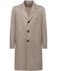 Santaniello - Single-Breasted Wool Blend Coat - Lyst