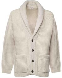 Eleventy - Buttoned Wool-Cashmere Cardigan - Lyst