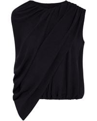 Balenciaga - Silk Cady Cape Top - Lyst