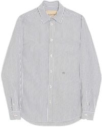 Valentino Garavani - Vlogo Embroidered Striped Cotton Poplin Shirt - Lyst