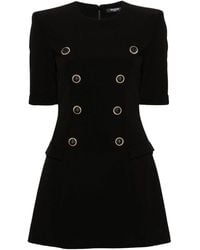 Balmain - Elegant Mini Dress With Decorative Buttons - Lyst