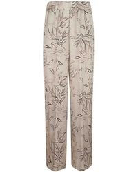 Peserico - Fluid Viscose Satin Trousers - Lyst