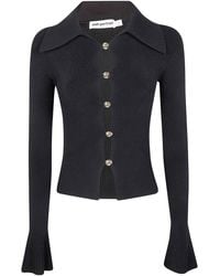 Self-Portrait - Button Down Knit Top - Lyst