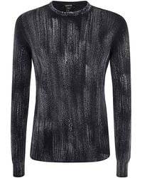 Avant Toi - Tonal Effect Round Neck Reversible Pullover - Lyst