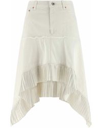 Sacai - Satin Denim Skirt - Lyst