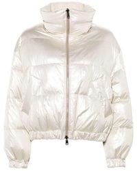 Brunello Cucinelli - Iridescent-Effect Zipped Down Jacket - Lyst