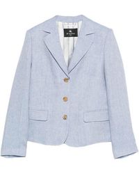 Etro - Linen Jacket - Lyst