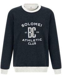 Brunello Cucinelli - Cotton And Linen Sweatshirt - Lyst
