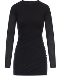 Jil Sander - Double-Layered Cotton Mini Dress - Lyst