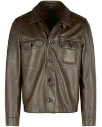 Tom Ford - Tobacco Leather Jacket - Lyst
