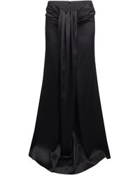 GIUSEPPE DI MORABITO - Draped Satin Skirt With Jewel Detail - Lyst
