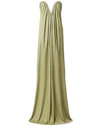 The New Arrivals - Long Olivienne Satin Dress - Lyst