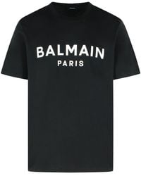 Balmain - Cotton T-Shirt - Lyst