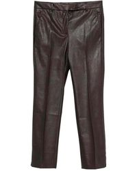 Incotex - Stretch Faux Leather Slim Fit Trousers - Lyst