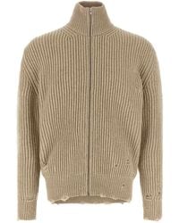 MM6 by Maison Martin Margiela - Distressed Wool Cardigan - Lyst