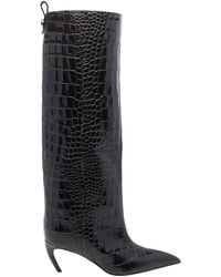 The Attico - Dark Lea Boots - Lyst