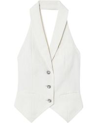 Self-Portrait - Linen Waistcoat - Lyst