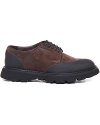 Doucal's - Suede And Rubber Lace-ups - Lyst
