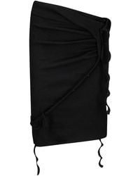 OTTOLINGER - Asymmetrical Ribbed Mini Skirt With Ruffle Detail - Lyst