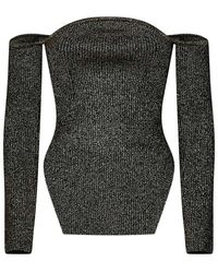 KHAITE - Long-Sleeved Off-The-Shoulder Virg - Lyst