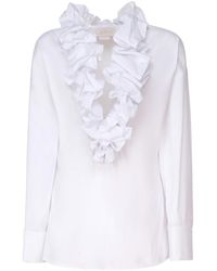 Genny - Blouse With Ruffles - Lyst