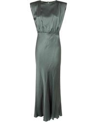 Semicouture - Satin Long Dress - Lyst
