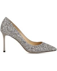 Jimmy Choo - Romy 85 Glitter Fabric Pointy Toe Pumps - Lyst
