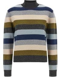 Tory Burch - Striped Wool Sweater - Lyst
