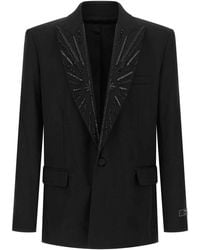 Balmain - Crystal Blazer - Lyst