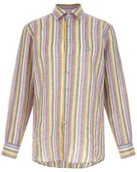 Etro - Striped Linen Shirt - Lyst