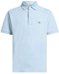 Etro - Light Jacquard Cotton Polo Shirt - Lyst