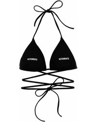 Vetements - Bikini Top Stretch 'logo' Print - Lyst