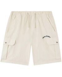 Palm Angels - Bermuda Cargo With Logo - Lyst