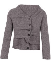 DIESEL - Draped Knit Cardigan - Lyst