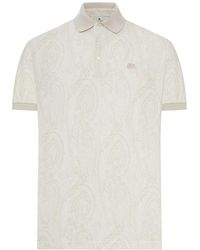 Etro - Cotton Polo Shirt With Arnica Pattern - Lyst