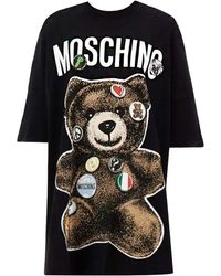 Moschino - T-Shirt Dress Orsetto Pins - Lyst