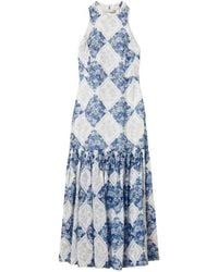 Twinset - Floral Print Long Dress With Pleated Details - Lyst