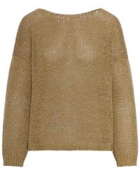 Roberto Collina - Openwork Sweater With Dropped Shoulders - Lyst