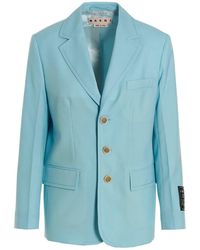Marni - Single-Breasted Blazer Jacket - Lyst
