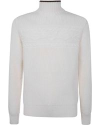 ZEGNA - Pure Wool Pearl Stitch High Neck - Lyst